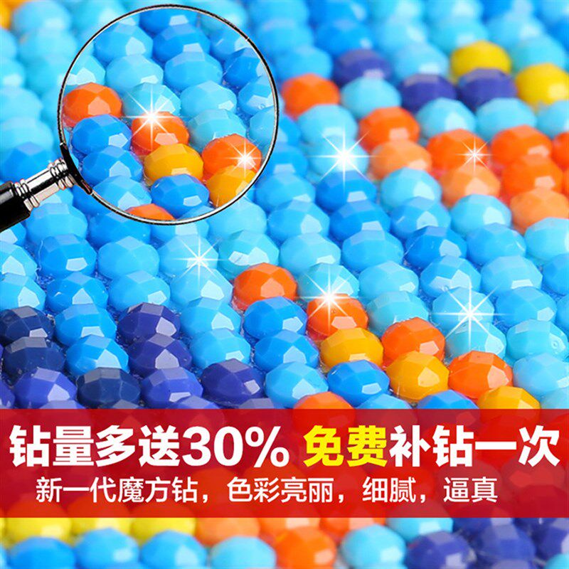 钻石绣diy钻石画定制照片人物定做5d魔方圆钻满钻客厅点钻十字绣