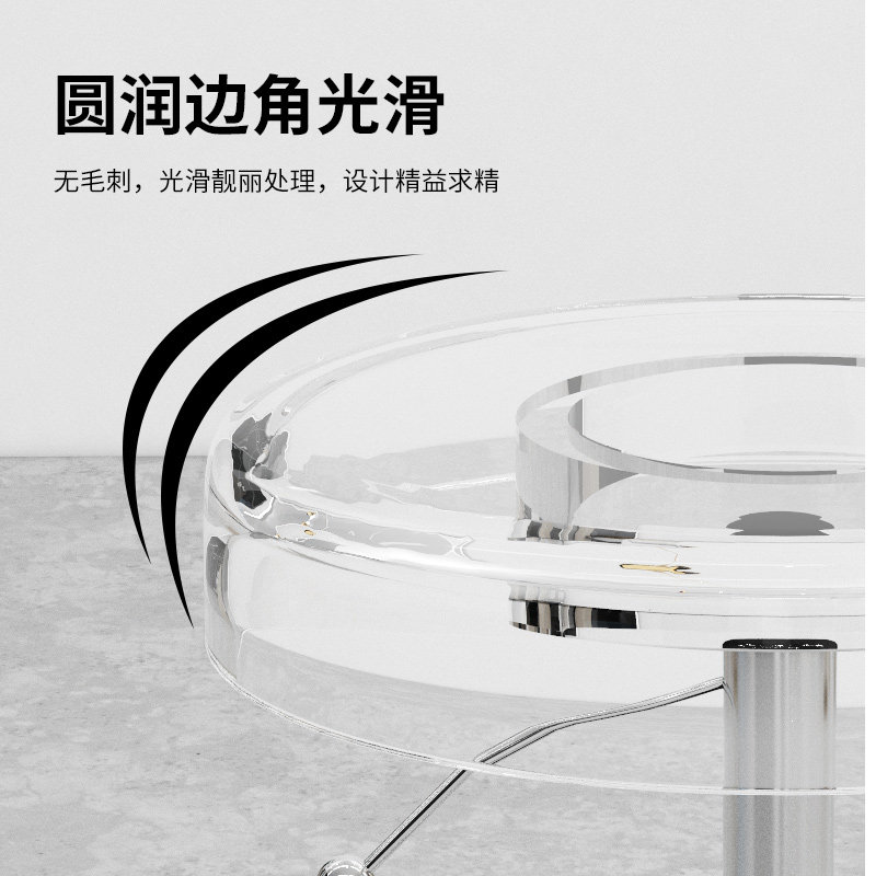 美发大工凳压克力凳面可旋转升降滑轮圆凳子美容凳剪发理髲店专用