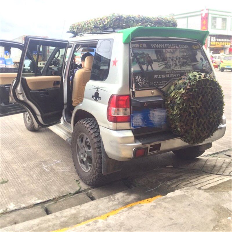 车顶迷彩网汽车遮阳网SUV越野车伪装网吉普行李架装饰网小车防晒