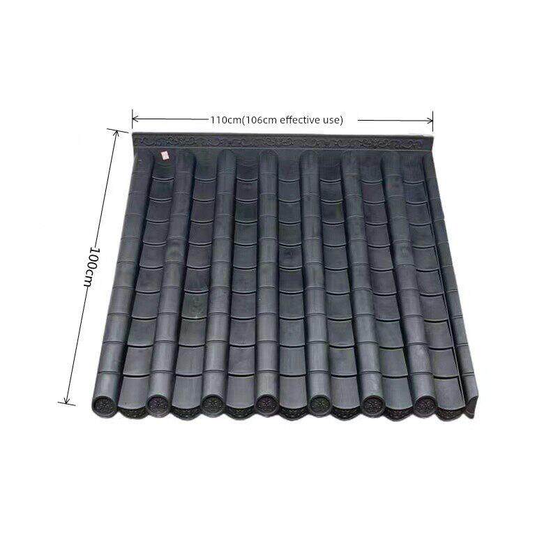 彷古瓦中式彷古屋檐pvc塑料瓦110*100cm一体装饰树脂琉璃瓦滴水檐