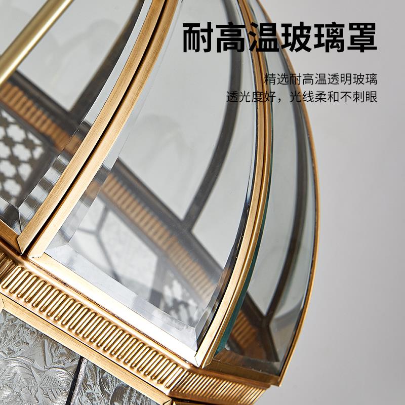 全铜欧式吊灯别墅入户门厅灯简约卧室阳台灯玄关过道餐厅灯书房灯