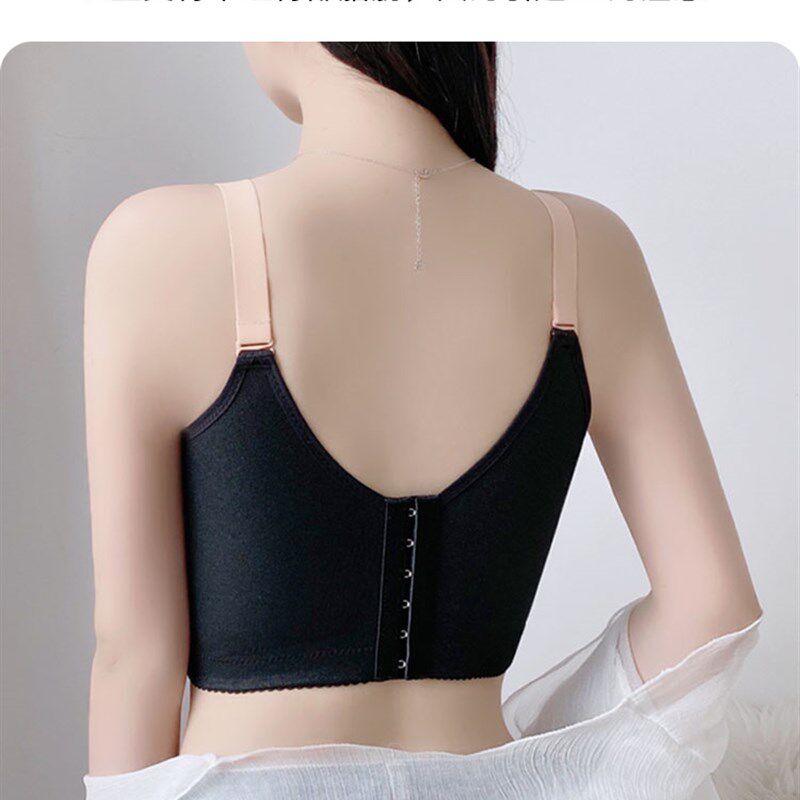 调整型小胸显大聚拢收副乳内衣女矫正下垂外扩胸罩六排扣加厚文胸