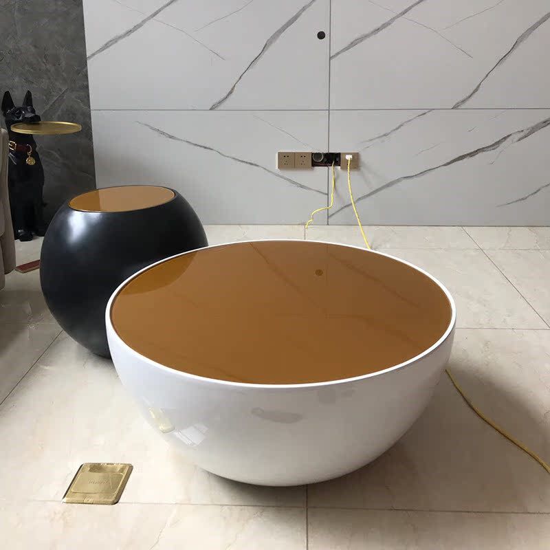 时尚配沙发大碗几创意茶几钢化玻璃边几简约个性现代家具圆形桌