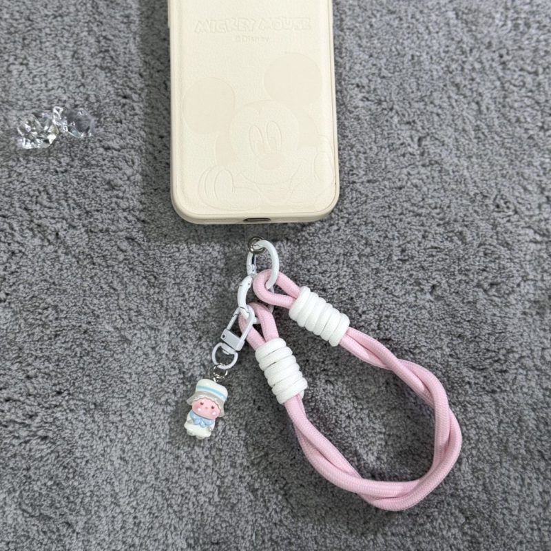 可爱卡通通用手机挂件森贝儿系列软萌少女心甜美钥匙扣挂饰防丢手机挂绳手腕系绳带挂坠