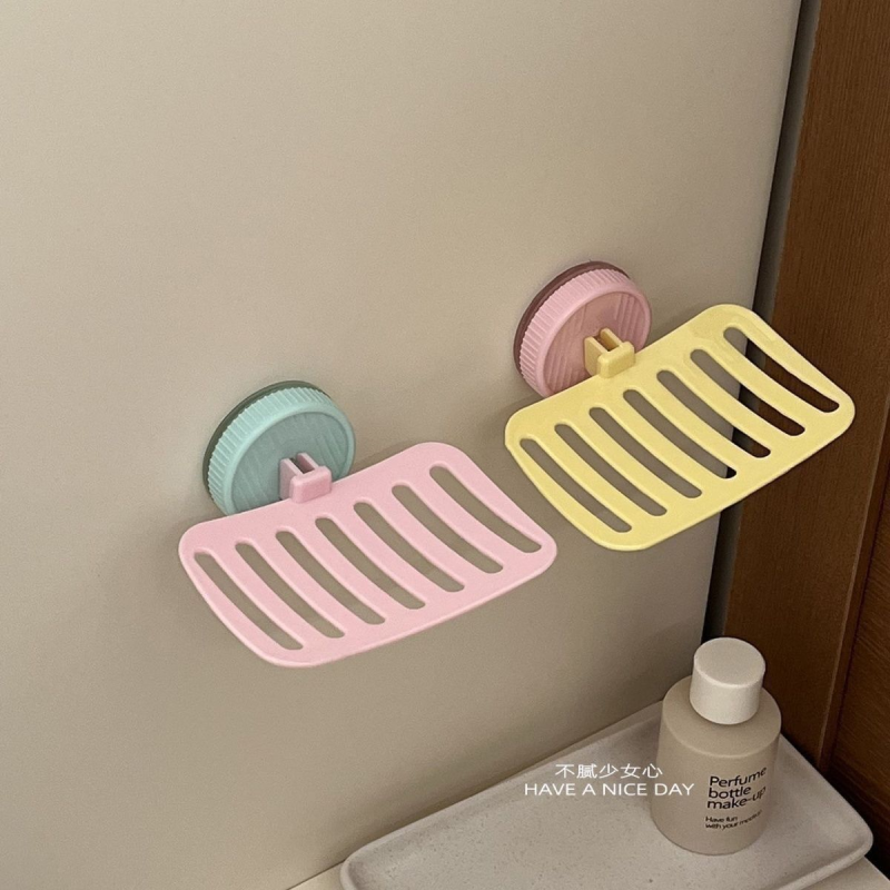 香皂盒香皂置物架打孔吸盘肥皂盒家用壁挂式沥水浴室卫生间收纳