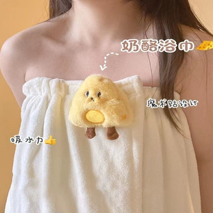 风浴巾女可穿可裹成人吸水速干长款 浴裙干发帽二三件套高颜值