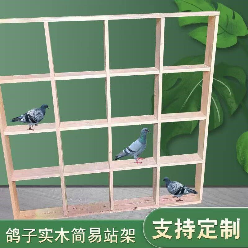 鸽子栖息架站架实木简易组合站架新款多层赛鸽公棚站架养殖专用
