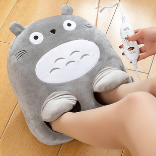 暖脚宝插电式 办公室充电加热女毛绒捂脚垫保暖冬天暖足神器 电暖鞋