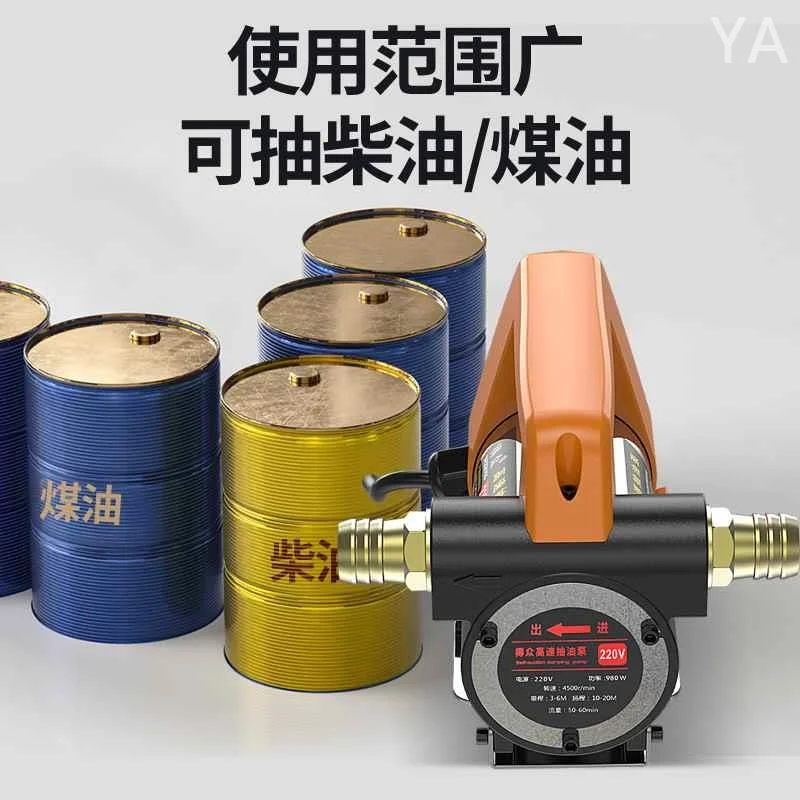 得众电动抽油泵小型油抽子12V24V220V柴油泵加油机抽油神器自新款