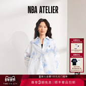 新品 NBA ATELIER女士勇士队扎染印花宽松长袖 25夏季 防晒衬衫