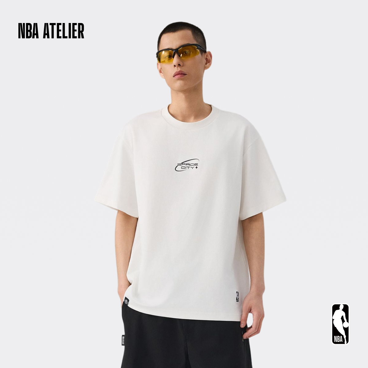 NBA ATELIER休斯顿火箭队积雪白色US微阔T恤