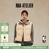 羽绒马甲湖人队羽绒保暖背心男装 NBA 轻薄款 冬季 外套 ATELIER男士