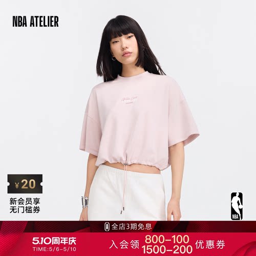 勇士队宽松短款兰精莫代尔t恤女