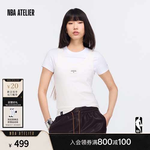 勇士队时尚二合一短袖t恤女款