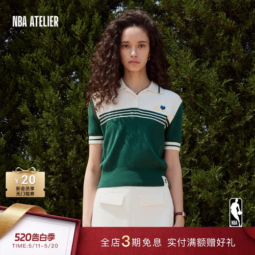 女士撞色刺绣POLO衫短袖T恤
