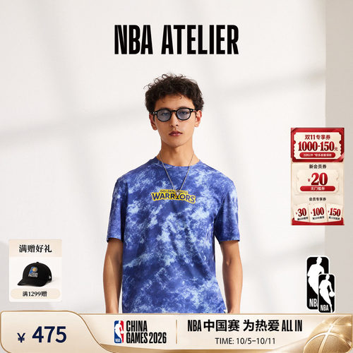 NBAATELIER男士匹马棉短袖T恤