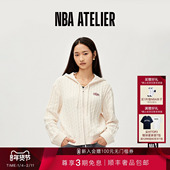 NBA ATELIER公牛队宽松绞花针织衫 女时尚 25秋冬新款 连帽开衫 外套