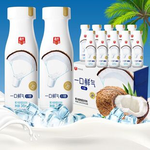春光一口鲜气椰子汁245ml植物蛋白饮料生榨椰奶海南特产0糖椰汁