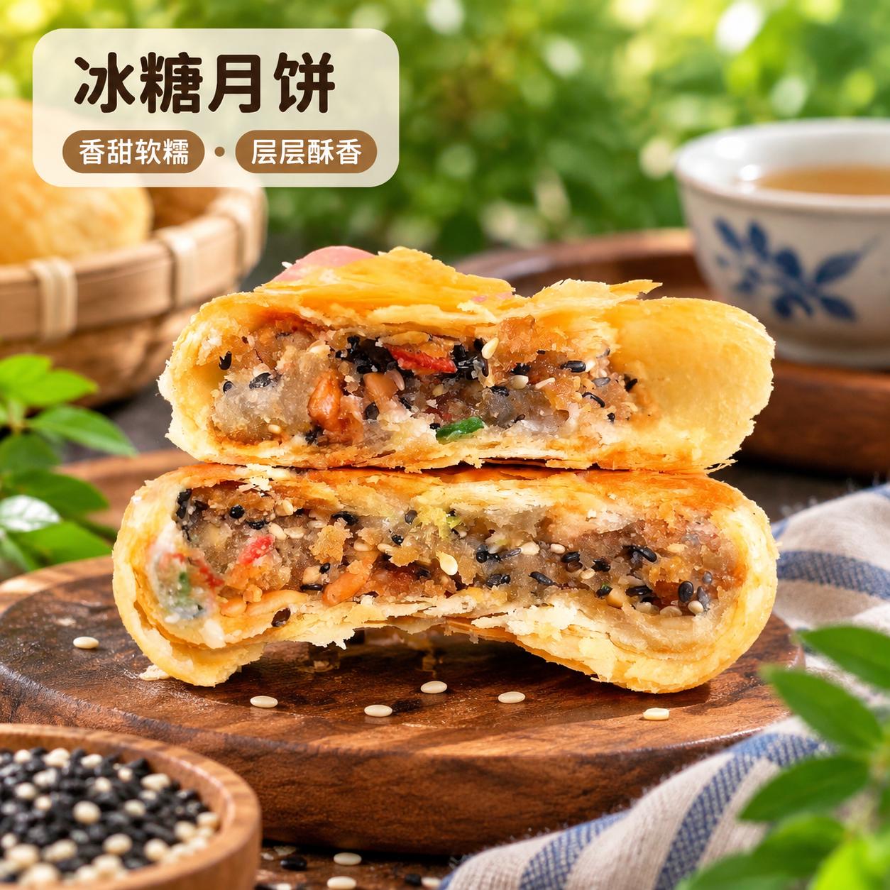 湖北罗田老月饼老苏月冰桂酥月老月饼