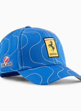 2026新款赛车帽F1摩纳哥勒克莱尔蓝色遮阳弯檐帽鸭舌帽新赛季