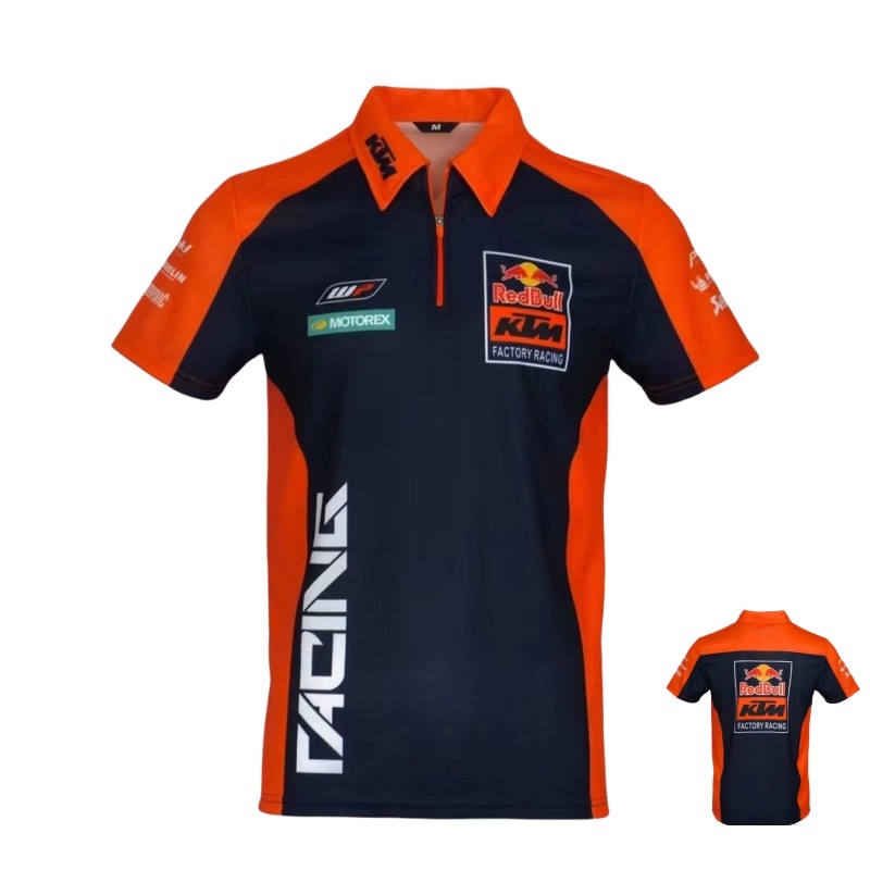 越野KTM T恤摩托车圆领短袖polo衫车队 短袖T恤 骑行服 速降服