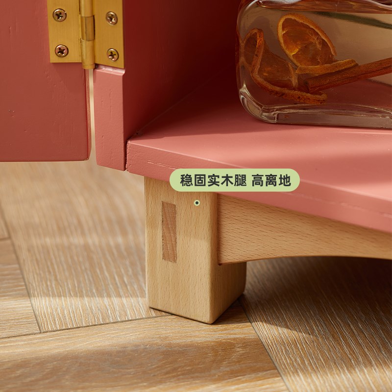 实木床头柜家用卧室床边柜北欧现代简约收纳储物柜黑色橡木置物柜