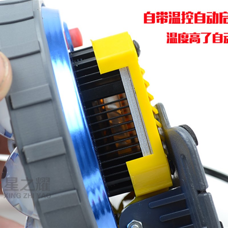 12V150W超强光灯头夜钓灯钓鱼进口9LED聚光远射 夹12V电瓶头灯