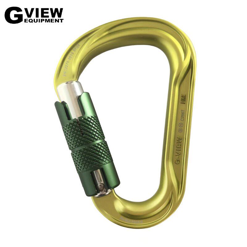 GVIEW旗云 C285 FIRE HYBRID攀岩登山高空作业梨型自动主锁H锁