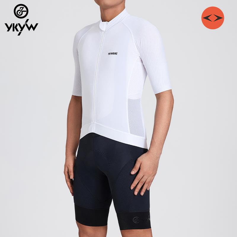 YKYW骑行服套装男夏季公路自行车山地车短袖短裤双箭头背带骑行裤