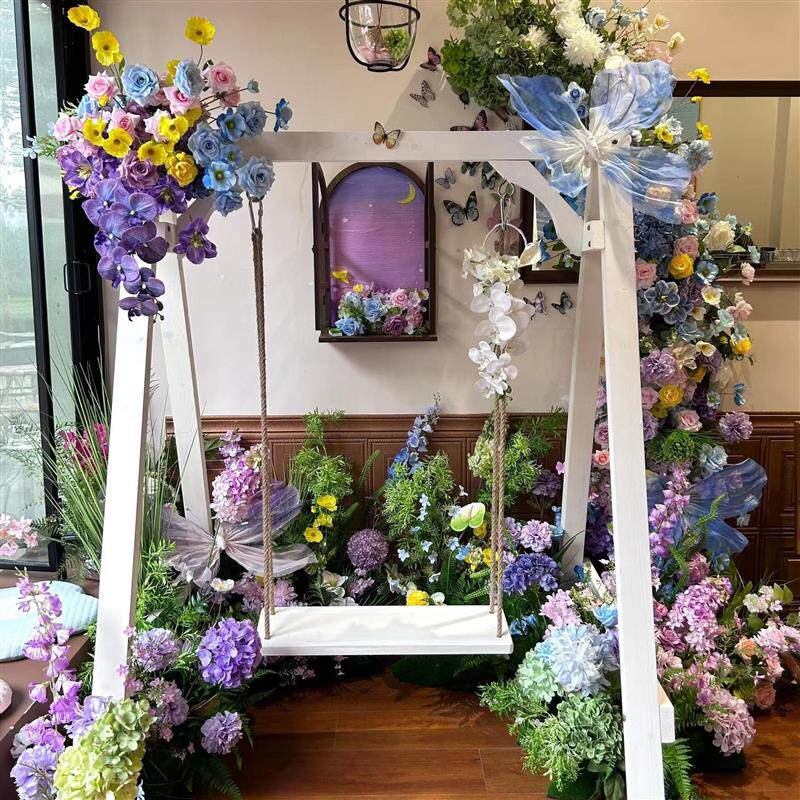 莫奈花园仿真花布置造景婚礼拱门花美网红打卡门店橱窗莫奈之窗