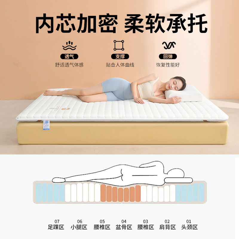 A类乳胶抗菌床垫软垫家用床褥垫可折叠垫被褥子宿舍学生单人垫褥