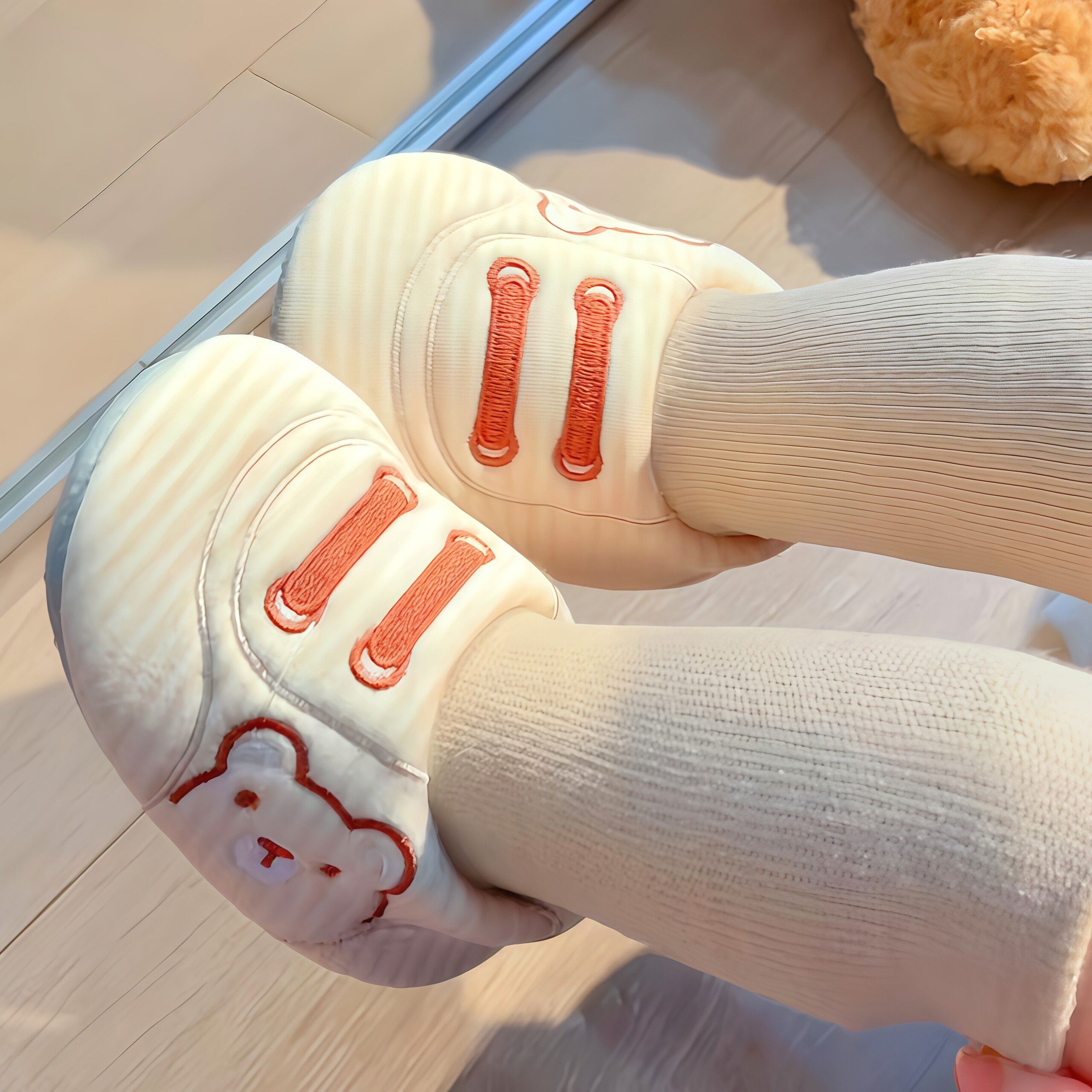 刺绣熊婴儿鞋小月龄宝0到1