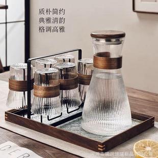 玻璃杯子家用耐高温茶杯水壶套装 中式 喝水杯防烫客厅待客杯具茶具
