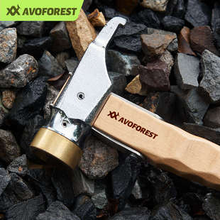 艾沃森麒麟木柄不锈钢铜头地钉锤露营营地帐篷天幕起钉器户外工具