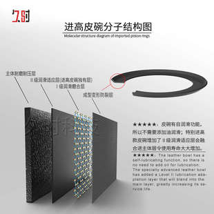 无油净音空压机维修包配件皮碗气缸空气压缩机打气泵缸套活塞环垫