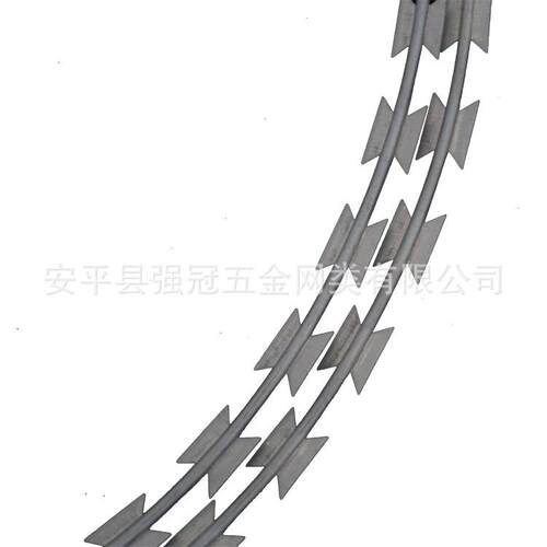 厂家供应热镀锌刀片刺绳 铁路WXK栏 网专用刀片刺绳护片刀滚笼
