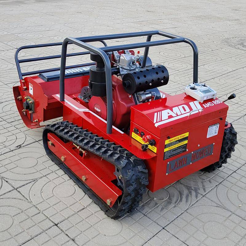 柴油大马力遥控割草机山坡梯田割草碎草还田机农用遥控割草机