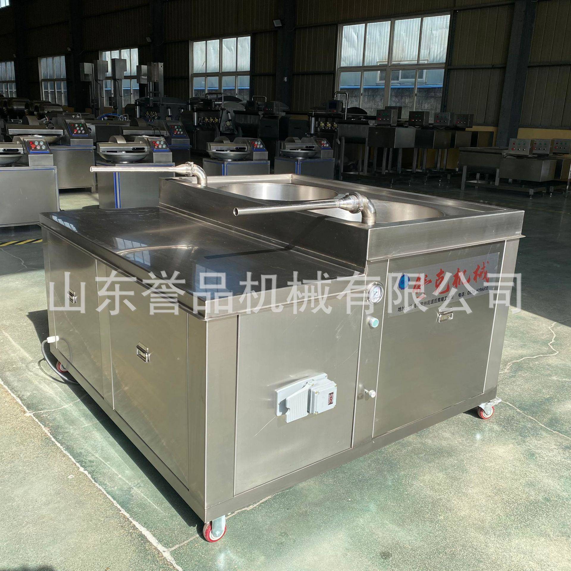 卧式大型真空定量灌肠机单双管肉粒肠卧式灌装机厂家供应现货包邮