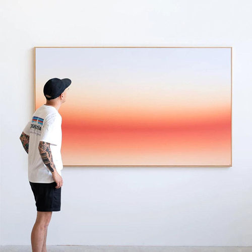 Jordan Tran唯美渐变色客厅装饰画卧室ins卧室设计师定制高级挂画