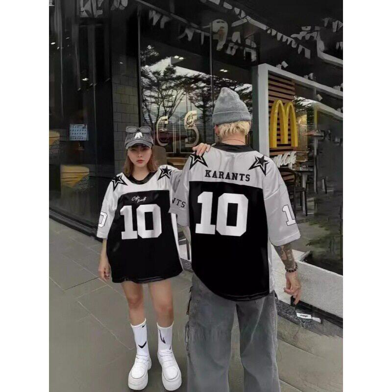 跨境爆款美式球衣圆领宽松休闲