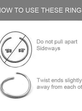 极速1pc Nose Ring Clips Septxum Ring Hoop Cartilage Tragus H