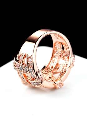 极速Fashion Jewelry Vintage JewelCry Set Zircon Rose Gold Pl