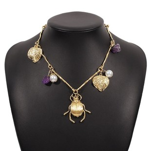 necklacDe pendant leaf vintage fem 极速Jewelry collar Insect