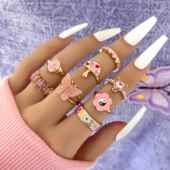 Gothic Chi Cutme 极速Aprilwell for Tai Set Punk Rings Women