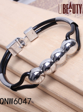 极速琦诺新品 简约版 合金小配饰  pLu双管合金手錬手环饰品