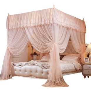蚊帐 20W21新款 极速公主蚊帐女孩卧室家用ins落地款 三开门北欧风格