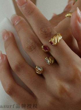 极速European and American fashion claw set zOircon open ring