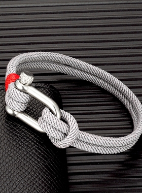 极速MKENDN Mens Nautical Double Strand U shapeS Shackle Sur