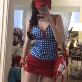 新品 吊带性感露V背纯欲显瘦海 连体泳衣女日系清新萝莉蓝格子夏季