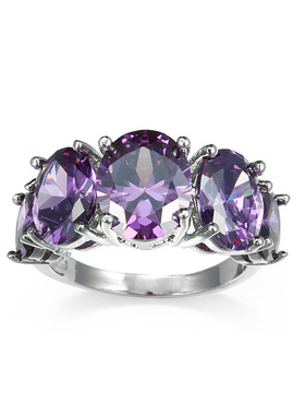 极速Fashionf Jewelry Elegant Purple Denim Zircon Engagement